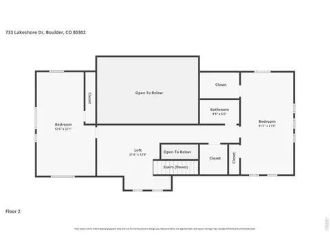 Floorplan - 733 Lakeshore Dr, Boulder, CO 80302 photo 2 of 3