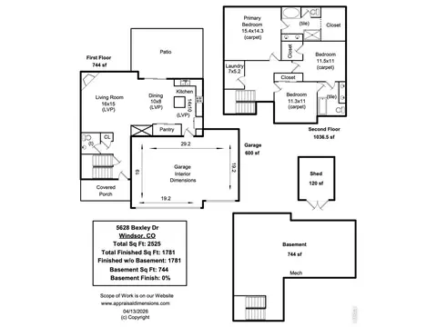 Floorplan - 5628 Bexley Dr, Windsor, CO 80550 photo 1 of 1