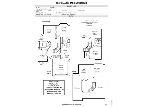 Floorplan - 535 Lakeside Pl, Windsor, CO 80550 photo 1 of 1