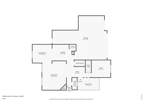 Floorplan - 7409 Rosecroft Dr, Windsor, CO 80550 photo 1 of 2