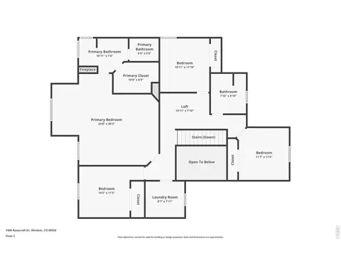 Floorplan - 7409 Rosecroft Dr, Windsor, CO 80550 photo 2 of 2