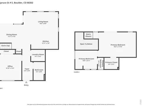 Floorplan - 2336 Spruce St #E, Boulder, CO 80302 photo 1 of 3