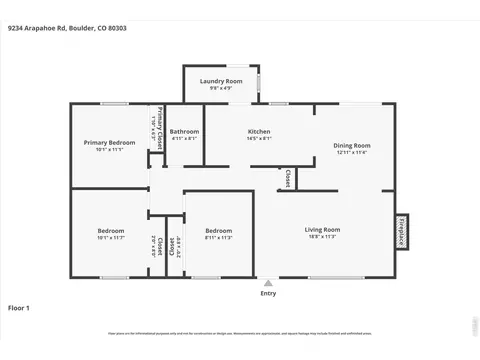 Floorplan - 9234 Arapahoe Rd, Boulder, CO 80303 photo 1 of 1
