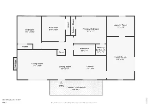 Floorplan - 3565 19th St, Boulder, CO 80304 photo 1 of 1