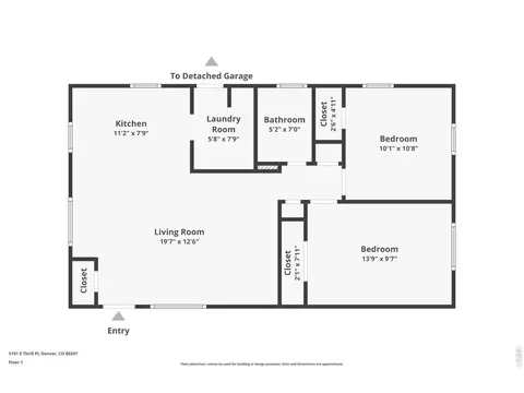 Floorplan - 5151 E Thrill Pl, Denver, CO 80207 photo 2 of 3
