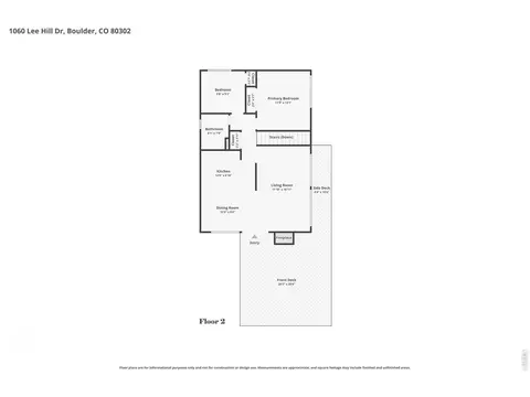 Floorplan - 1060 Lee Hill Dr, Boulder, CO 80302 photo 1 of 2