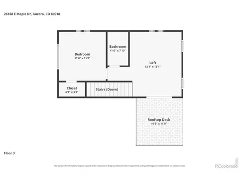 Floorplan - 26168 E Maple Dr, Aurora, CO 80018 photo 3 of 4