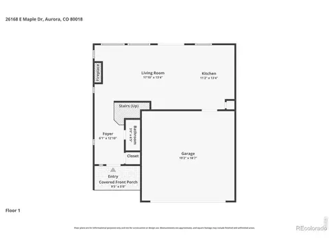 Floorplan - 26168 E Maple Dr, Aurora, CO 80018 photo 1 of 4