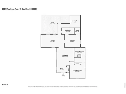 Floorplan - 2324 Mapleton Ave #A, Boulder, CO 80304 photo 1 of 1