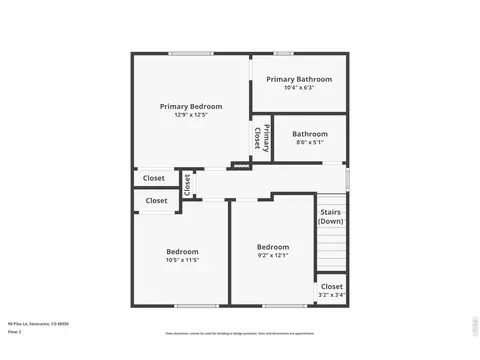 Floorplan - 99 Pike Ln, Severance, CO 80550 photo 1 of 4
