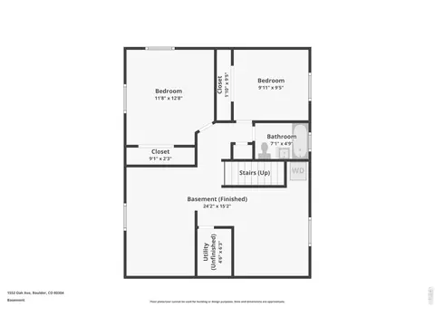 Floorplan - 1552 Oak Ave, Boulder, CO 80304 photo 2 of 3