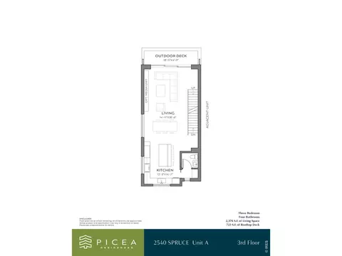 Floorplan - 2540 Spruce St #A, Boulder, CO 80302 photo 3 of 4