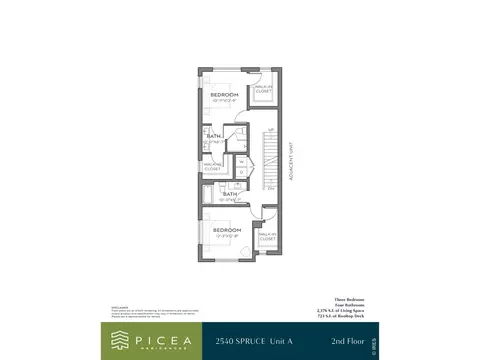 Floorplan - 2540 Spruce St #A, Boulder, CO 80302 photo 2 of 4