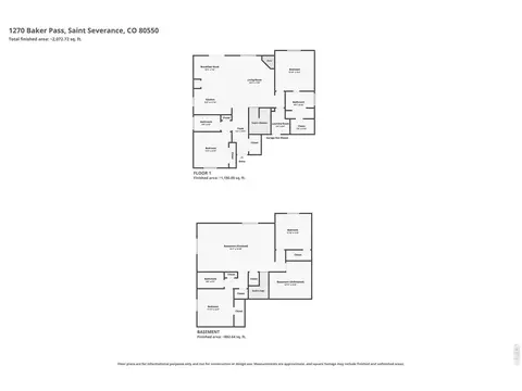 Floorplan - 1270 Baker Pass St, Severance, CO 80550 photo 1 of 1