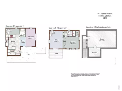 Floorplan - 661 Maxwell Ave, Boulder, CO 80304 photo 2 of 2