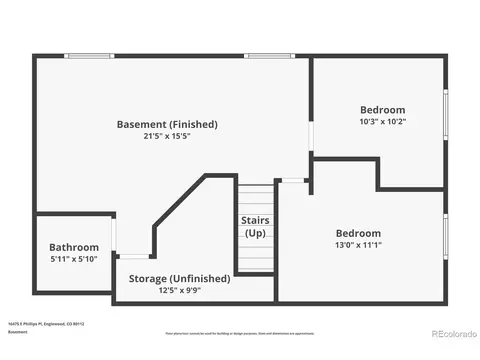 Floorplan - 16475 E Phillips Pl, Englewood, CO 80112 photo 1 of 3