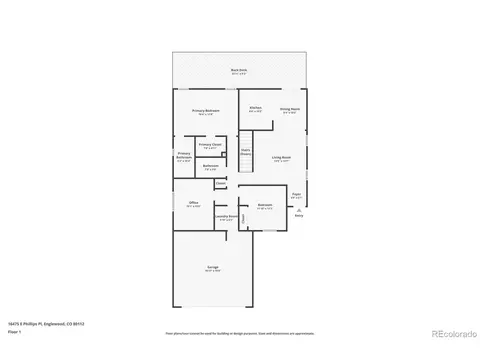 Floorplan - 16475 E Phillips Pl, Englewood, CO 80112 photo 2 of 3