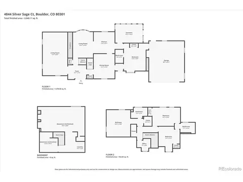 Floorplan - 4844 Silver Sage Ct, Boulder, CO 80301 photo 1 of 4