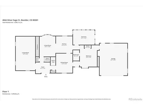 Floorplan - 4844 Silver Sage Ct, Boulder, CO 80301 photo 2 of 4