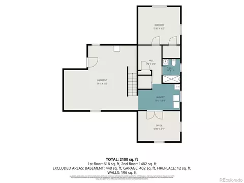 Floorplan - 5402 E Warren Ave, Denver, CO 80222 photo 1 of 2