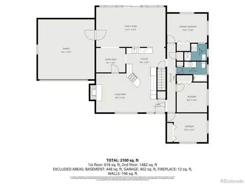 Floorplan - 5402 E Warren Ave, Denver, CO 80222 photo 2 of 2