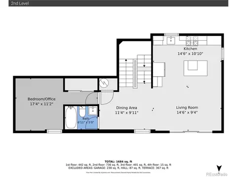 Floorplan - 1240 E 35th Ave, Denver, CO 80205 photo 3 of 5