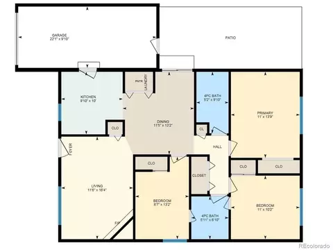 Floorplan - 16482 E Radcliff Pl #A, Aurora, CO 80015 photo 1 of 1