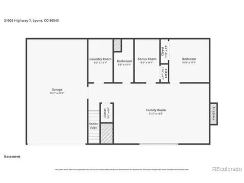 Floorplan - 21005 State Highway 7, Lyons, CO 80540 photo 2 of 3