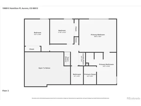 Floorplan - 19889 E Hamilton Pl, Aurora, CO 80013 photo 2 of 4