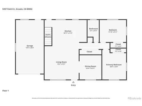 Floorplan - 5357 Field Cir, Arvada, CO 80002 photo 1 of 2
