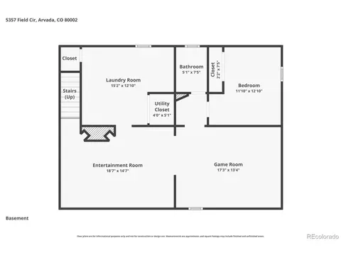 Floorplan - 5357 Field Cir, Arvada, CO 80002 photo 2 of 2