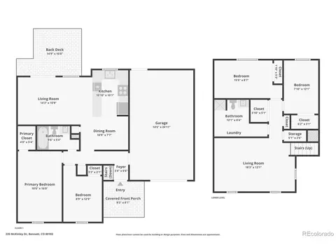 Floorplan - 220 Mckinley Dr, Bennett, CO 80102 photo 1 of 1