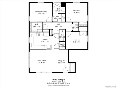 Floorplan - 7493 E 26th Ave, Denver, CO 80238 photo 1 of 1
