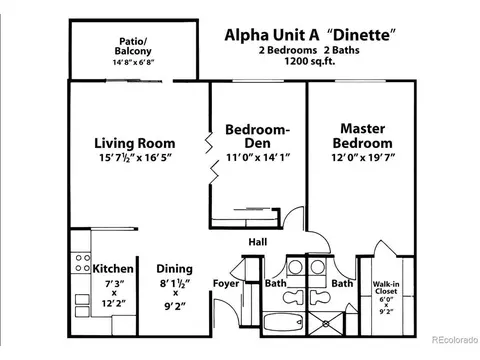 Floorplan - 13635 E Bates Ave #201-403, Aurora, CO 80014 photo 1 of 1