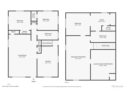 Floorplan - 1024 S Hazel Ct, Denver, CO 80219 photo 3 of 3