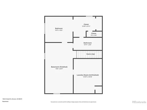 Floorplan - 1024 S Hazel Ct, Denver, CO 80219 photo 2 of 3