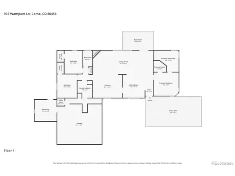 Floorplan - 972 Wampum Ln, Como, CO 80432 photo 1 of 1