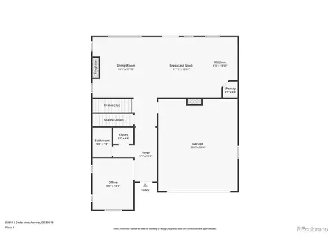 Floorplan - 26819 E Cedar Ave, Aurora, CO 80018 photo 2 of 3