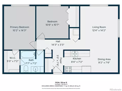 Floorplan - 140 E Highline Cir #105, Centennial, CO 80122 photo 1 of 2