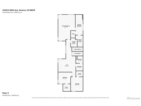 Floorplan - 21642 E 60th Ave, Aurora, CO 80019 photo 2 of 4
