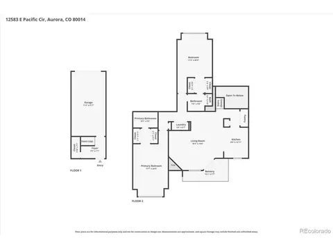 Floorplan - 12583 E Pacific Cir #D, Aurora, CO 80014 photo 3 of 3