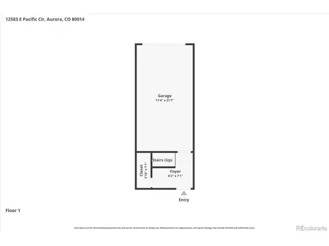Floorplan - 12583 E Pacific Cir #D, Aurora, CO 80014 photo 2 of 3