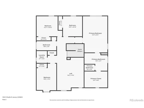 Floorplan - 19121 E Pacific Pl, Aurora, CO 80013 photo 2 of 3