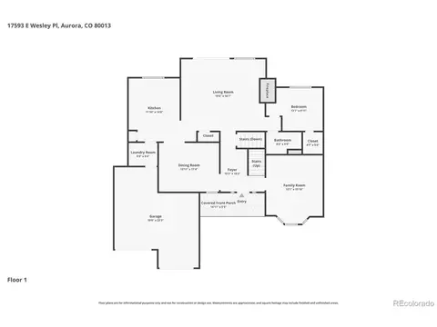 Floorplan - 17593 E Wesley Pl, Aurora, CO 80013 photo 2 of 3