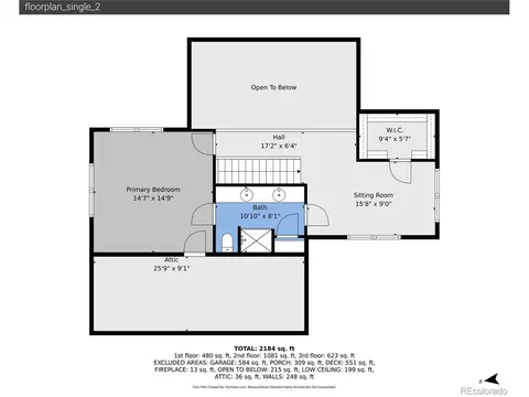 Floorplan - 6136 High Dr, Morrison, CO 80465 photo 3 of 4