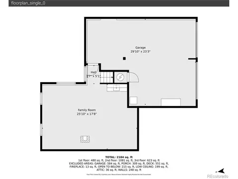 Floorplan - 6136 High Dr, Morrison, CO 80465 photo 1 of 4