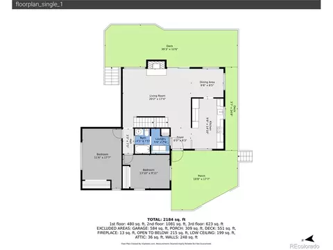 Floorplan - 6136 High Dr, Morrison, CO 80465 photo 2 of 4