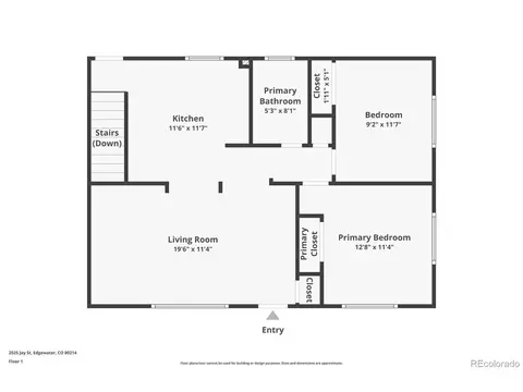Floorplan - 2025 Jay St, Edgewater, CO 80214 photo 1 of 1