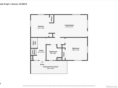 Floorplan - 1 Osceola St, Denver, CO 80219 photo 2 of 4
