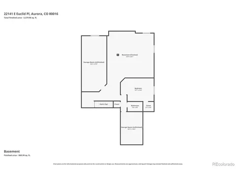 Floorplan - 22141 Euclid Pl, Aurora, CO 80016 photo 2 of 3